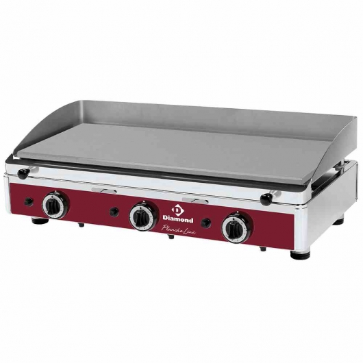 Plancha gaz acier ou chrome 755x400 mm