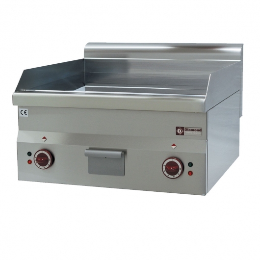 Plancha électrique de table, 2 zones de cuisson lisses