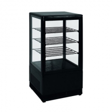 Vitrine réfrigérée noire 68 L pour présentation