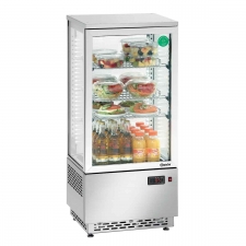 Mini vitrine réfrigérée A2CH en inox, 78 L