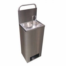 Lave-mains inox autonome, commande par pédale