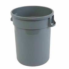 Conteneur hygiènique gris 80 L avec couvercle et socle roulant