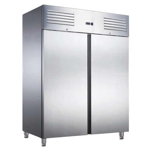 Armoire froide négative inox 1400 L, 2 portes pleines