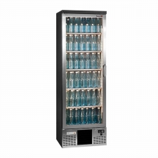 Armoire froide à boissons inox 1 porte vitrée charnières gauche 300 L