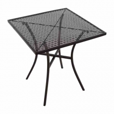 Table de bistro carrée en acier ajouré Ø700 mm