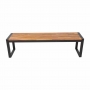 Bancs industriels en acier et acacia, 160 cm (lot de 2)