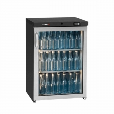 Arrière bar réfrigéré inox 140 L 1 porte vitrée charnières droite