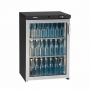 Arrière bar réfrigéré inox 150 L 1 porte vitrée charnières gauche