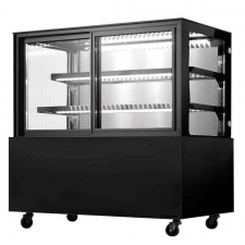 Vitrine de présentation réfrigérée 280 L 1200 mm noire