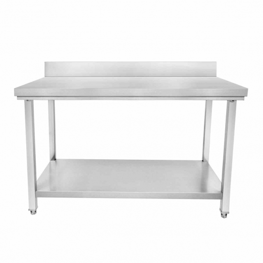 Table inox adossée P. 600 mm L. 600 mm