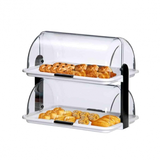 Vitrine de présentation double pour buffet