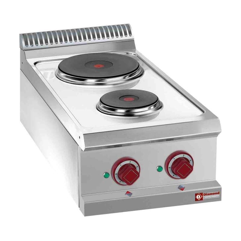 Cuisinière électrique professionnelle 2 plaques rondes Diamond