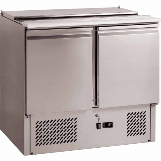 Saladette inox couvercle télescopique