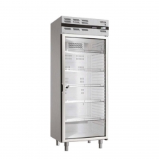 Armoire froide positive ventilée GN 2/1 476 L 1 porte vitrée inox