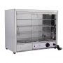 Vitrine chauffante en inox L. 640 mm