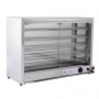 Vitrine chauffante en inox L. 865 mm