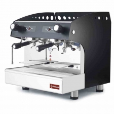 Machine à café noire expresso 2 groupes semi-automatique