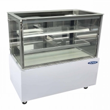Vitrine droite avec service arrière blanche 400 L
