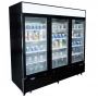 Vitrine positive avec bandeau lumineux 3 portes