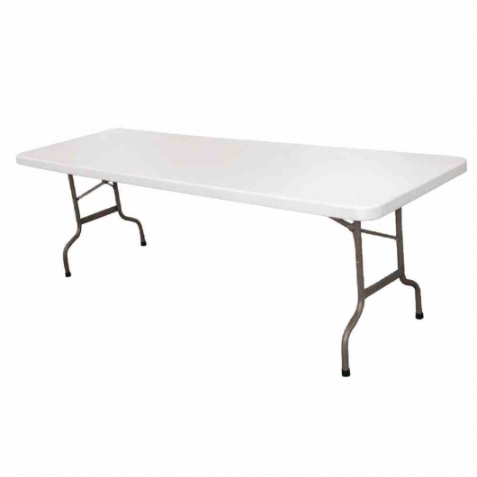 Table pliable au centre blanche 