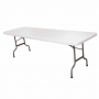 Table pliable au centre blanche 