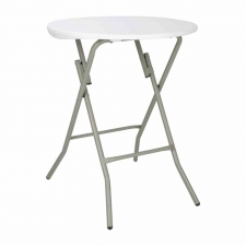 Table ronde 600 mm pliable blanche 