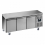 Meuble froid pâtissier central 3 portes dessus inox