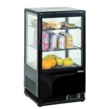 Mini vitrine positive ventilée 58 L noire