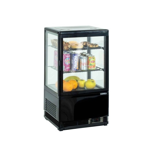 Mini vitrine positive ventilée 58 L noire