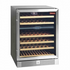 Vitrine cave à vins noire ventilée 2 zones de température 160 L