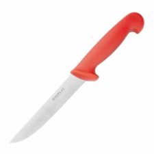 Couteau à désosser à lame rigide rouge 150 mm