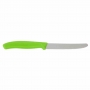 Couteau à tomate lame dentée vert 11 cm