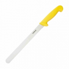 Couteau à trancher denté jaune 255 mm