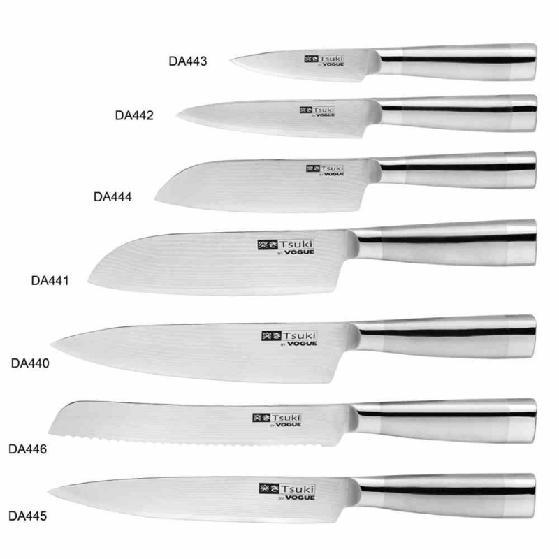 Couteau japonais Santoku Tsuki Series 8 140 mm - Boulevard des pros