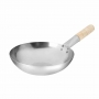 Wok fond plat en acier doux 25,4 cm