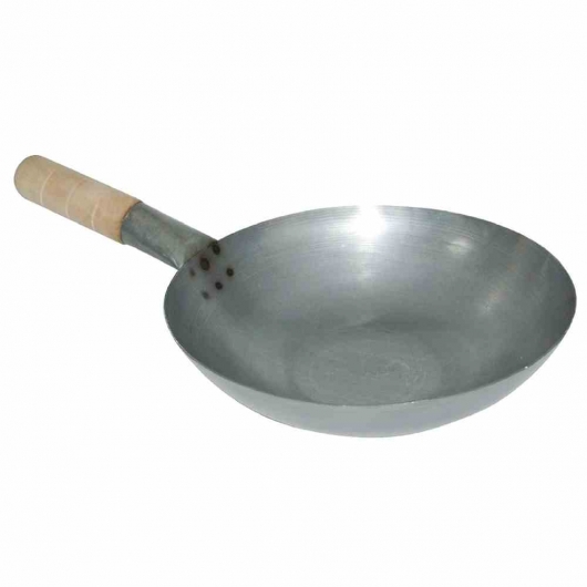 Wok en acier doux 35,6 cm