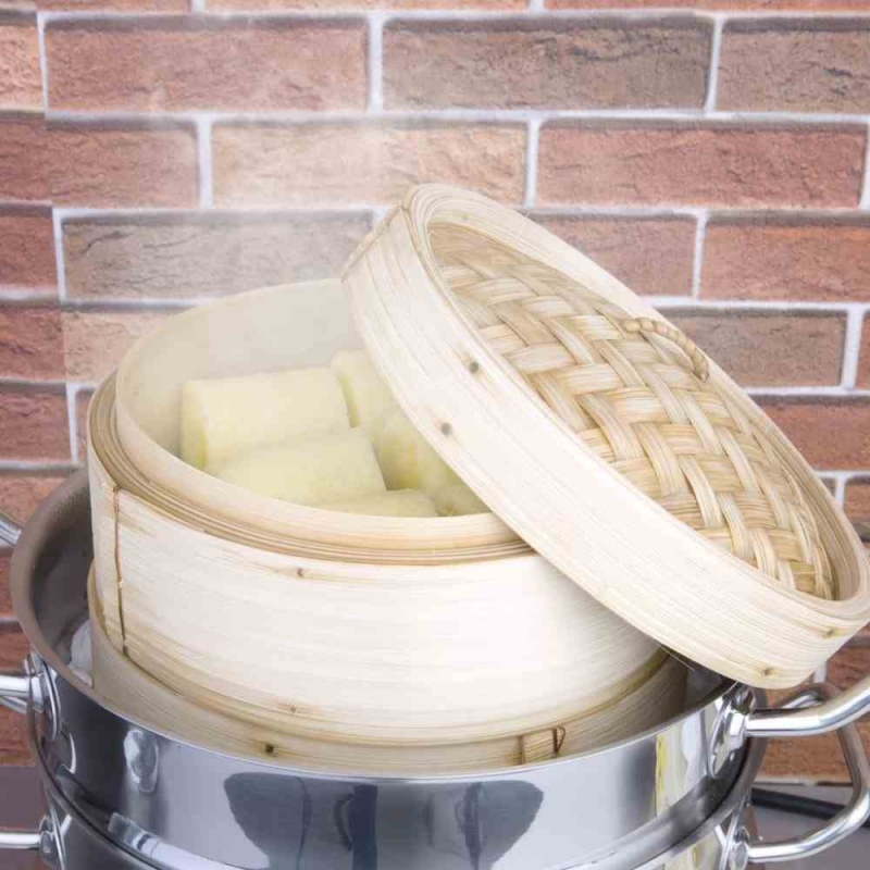 Panier vapeur en Bambou 20cm - Shao Mai