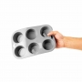 Plaque flexible en silicone 6 muffins 