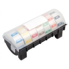 Etiquettes amovibles code couleur avec distributeur 24mm