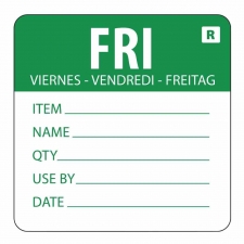 Etiquette amovible jour de la semaine Vendredi