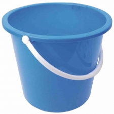 Seau rond en plastique 10L bleu