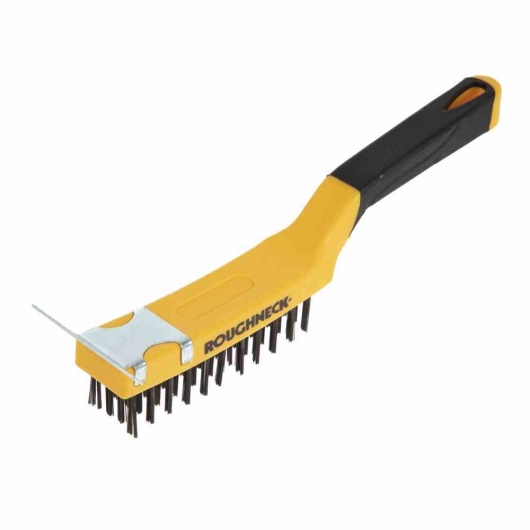 Brosse pour grill avec racloir