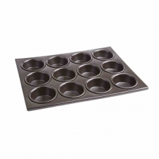Plaque aluminium antiadhésive de 12 moules à muffins 
