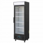 Armoire réfrigérée positive avec caisson lumineux série G noire 368 L