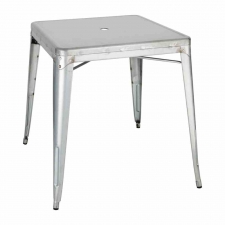 Table carrée en acier gris bistro 668 mm