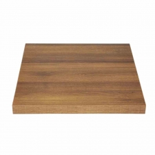 Plateau de table carré effet chêne rustique 60 cm