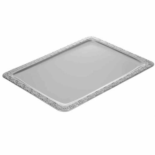 Plateau de service rectangulaire inox 420 x 310 mm