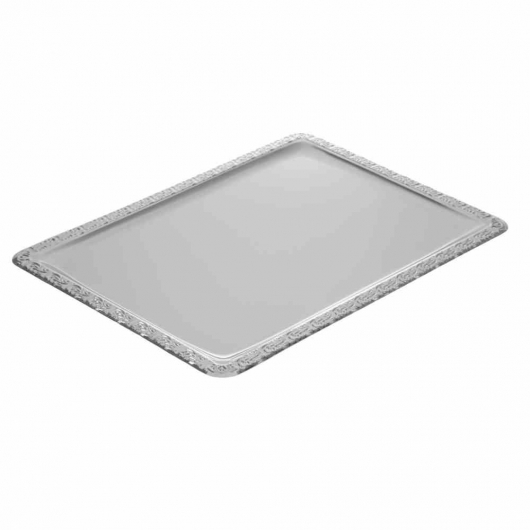 Plateau de service rectangulaire inox 500 x 360 mm