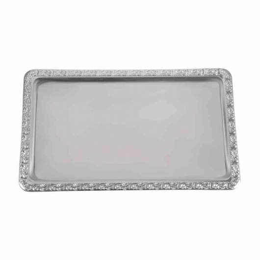 Plateau de service rectangulaire inox GN 1/1