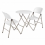 Lot de 2 chaises pliantes blanches